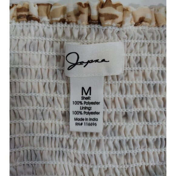 Leopard Print Long Sleeve Smocked Crop Top By Jopna Size M 100% Polyester. - Picture 3 of 8